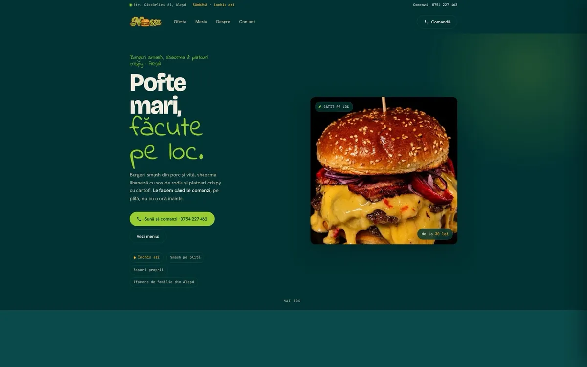 Nossa, fast food în Aleșd